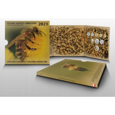 Pszczoła miodna - zestaw monet obiegowych 2021